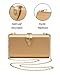 Beaguful Women's Fashion Evening Bags with Golden Leaves Crossbody Shoulder Handbag Chain Removable Sea Green