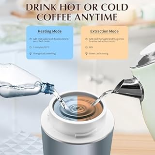 3-in-1 Portable Espresso Machine for Travel & Camping- 20 Bar Self-Heating Portable Coffee Maker with USB-C LED Display Car Coffee Maker, Compatible with Grounds&Capsules(Ns&DG) for RV,Hiking (Silver)