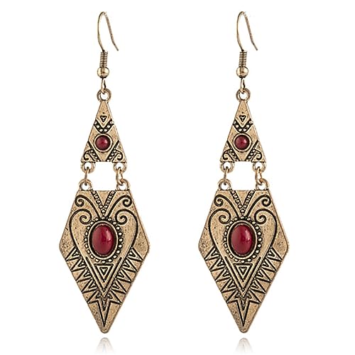 CHUNYANAN Bohemian Ethnic Retro Style Gold Tassel Dangle Drop Earrings For Women personalized Mexico Gypsy Dangle Earrings Jewelry