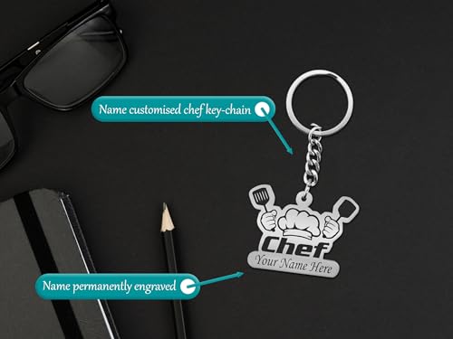 Image of SAVRI Personalized Keychain with Customized Name Engraving | Stainless Steel Round Professional Keychain