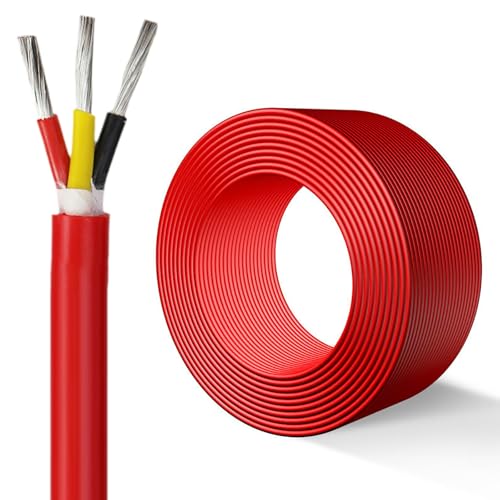Câble silicone 3 conducteurs fil de cuivre étamé flexible haute température 18 AWG