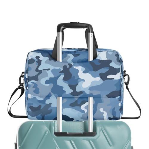 Maletín para portátil patrón camuflaje azul 16 pulg miniatura 6