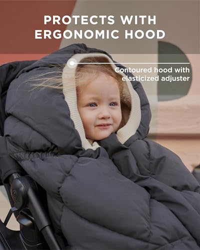 Image of 7AM Enfant Stroller Blanket 212 - Adjustable Baby Car Seat Zipped Blanket for Babies Winter, Unisex Multi Purpose Fleece Lined Warm Hooded Toddler Footmuff Water Repellent | (6M - 4T)