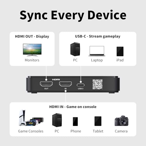 Image of AVerMedia Capture Card for Streaming, 4K60 HDR Passthrough​, 1080p60 Video Recording, Ultra-Low Latency Game Streaming for Switch 2, Xbox, PS5, PC on Twitch, OBS, Win11, Mac - StreamLine MINI+ GC311G2