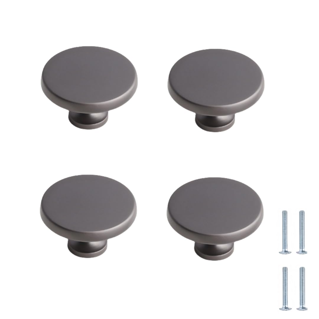 NLQCSXWEP Zinc Alloy Cabinet Bow Handle, Zinc Alloy Cabinet Handles 4 pcs Gray Multiple Sizes Single Hole(6017-single Hole)