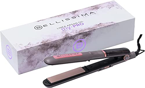 Bellissima My Pro Lisseur Vapeur, Plaque Céramique + Huile d'Argan - Lisseur Cheveux à Vapeur, Protection et Brillance - 3 Températures - Tout Type de Cheveux Même Frisés, Crépus - Technologie Vapeur