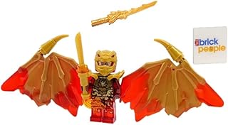 LEGO Ninjago Crystalized: Kai Golden Dragon Minifig with Fire Sword and Dragon Sword