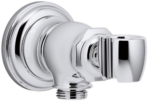 KOHLER K-72797-CP Artifacts Wall-mount handshower holder and supply elbow, Polished Chrome,.5