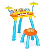 Geschenk für Kinder ab 3 Jahre: Dieses Kinderinstrument kann die Sehnsucht Ihres Kindes nach Klavier und Schlagzeug gleichzeitig stillen. Es kann auch die Hand-Auge-Koordination von Kindern verbessern und Kindern helfen, ihr Selbstvertrauen zu stärken, ein perfektes Geschenk für kleine Musikgenies über 3 Jahre.