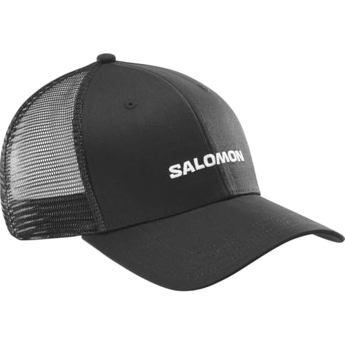 Salomon Logo Trucker Cap - Graphismes, vêtements Polyvalents, Confort Respirant, Maille de Coton Douce, Protection Solaire personnalisée, Style de Tous Les Jours