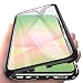 Produktbild Orgsty Hülle für Samsung Galaxy A56 5G, Magnetische Hartglas Hülle mit Vorderseite und Rückseite, Metallrahmen Case mit Eingebaut Magnet, Ultra Dünn 360 Grad Handyhülle, Schwarz