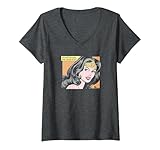 Womens Wonder Woman She Persisted V-Neck T-Shirt