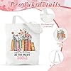Komergave Tote Bag für Book Lovers, Beidseitig Bedruckte Stofftasche, Canvas Einkaufstasche Stoffbeutel Bedruckt Büchertasche für Damen, Geschenke für Buchliebhaber #2