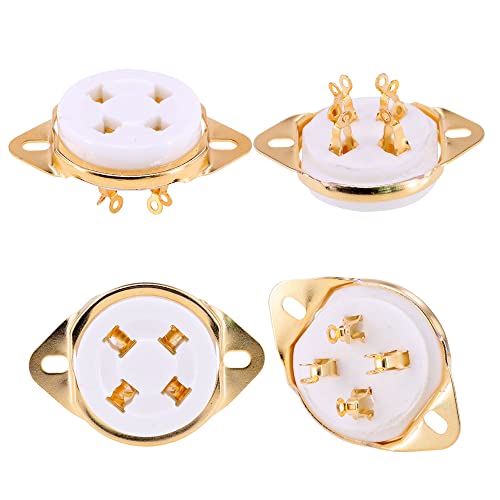 Amazon.co.jp: JEMOSA 4ピン チューブソケット GZC4-2 セラミック