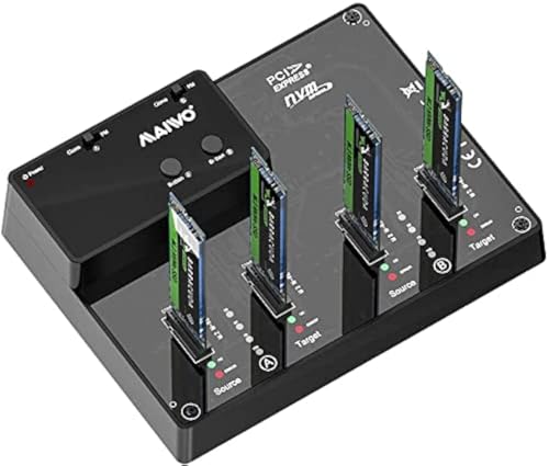 MAIWO 4 Bay M.2 NVME Docking Station - Tool-Free Type-C Enclosure for NVME SSD with Offline Clone Duplicator and System Disk Clone Function. Model K3015P2.