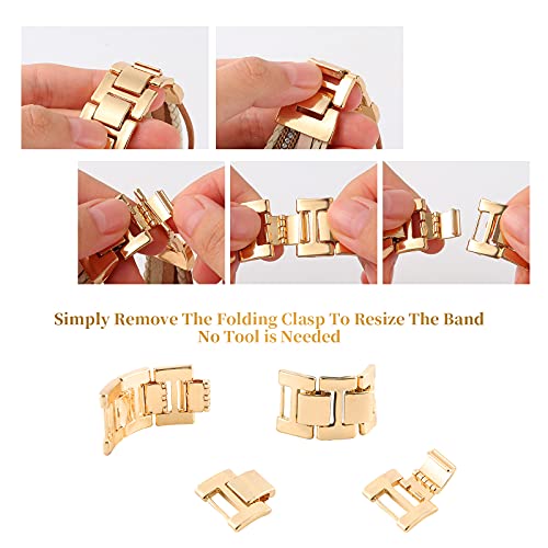 Wonmille Posh Leather Bands Compatible With Apple Watch 41Mm 40Mm 38Mm Women, Boho Bracelets Jewelry Multilayer Wrap Strap For Iwatch Series Se 8 7 6 5 4 3 2 1 (Khaki, 38Mm/40Mm/41Mm) #TOP6