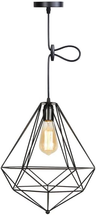 Suspension industrielle îlot de cuisine luminaire suspendu noir pour salon