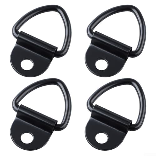 Jotekonoby V Mounting Anchor for Heavy Duty Load Securing, 450kg Capacity Iron D Ring Tie Down Anchor with 12mm Mounting Hole and 7mm Thick Lashing Eyelets for(4pcs)