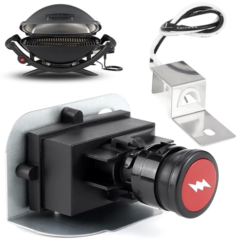 ELNLE Elektronischer Zünder-Kit Ersatz Für Weber Grill Q1200 Q220 80475 Gasgrill Ersatz Zündsatz, mit Vorderen Brennerknöpfen