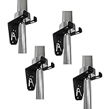 IRON AMERICAN Alpha Single Barbell Holder and Gym Chain Wall Storage - 200+ Pound Capacity - USA Barbell Wall Mount & Lifting Chain Wall Rack, Barbell Hanger 4.5 x 3.3 x 4 Inches - Hardware Included (4PK)