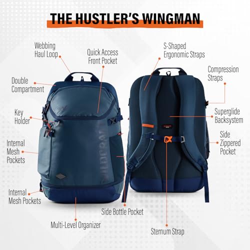 Image of Wildcraft Casual Backpack Pacto 40 for Mens & Womens | Unisex Backpack (Poseidon,40Liter)