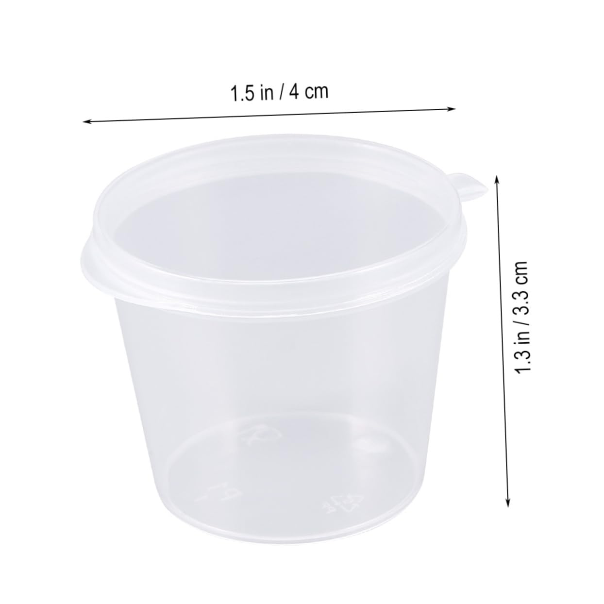 OKUMEYR Jelly Yogurt Portion Cups Lids 50pcs Condiment Containers Treat Cups Lids Reusable Ice
