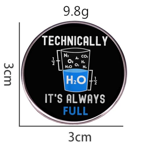 Image of zhanghaoran Technically It's Always Full Button Pins Believe in Science Enamel Pins Fun Chemistry Lapel Pin Shirt Bag Accessories Collar Pins Science Beaker Lapel Pin Jewelry Gift