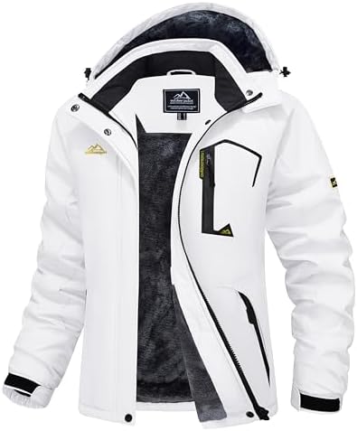 MAGCOMSEN Womens Snow Jacket Waterproof Insulated Ski Jackets Ladies Snowboarding Jackets Winter Jackets with Hood Windproof Hiking Jacket