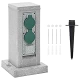 oase gartensteckdose fm-master 1 【2 Installationsoptionen:】 Diese Außensteckdose bietet zwei Montagemöglichkeiten. Du kannst entweder den Erdspieß in den Boden stecken oder ihn einschrauben (ohne Erdspieß).