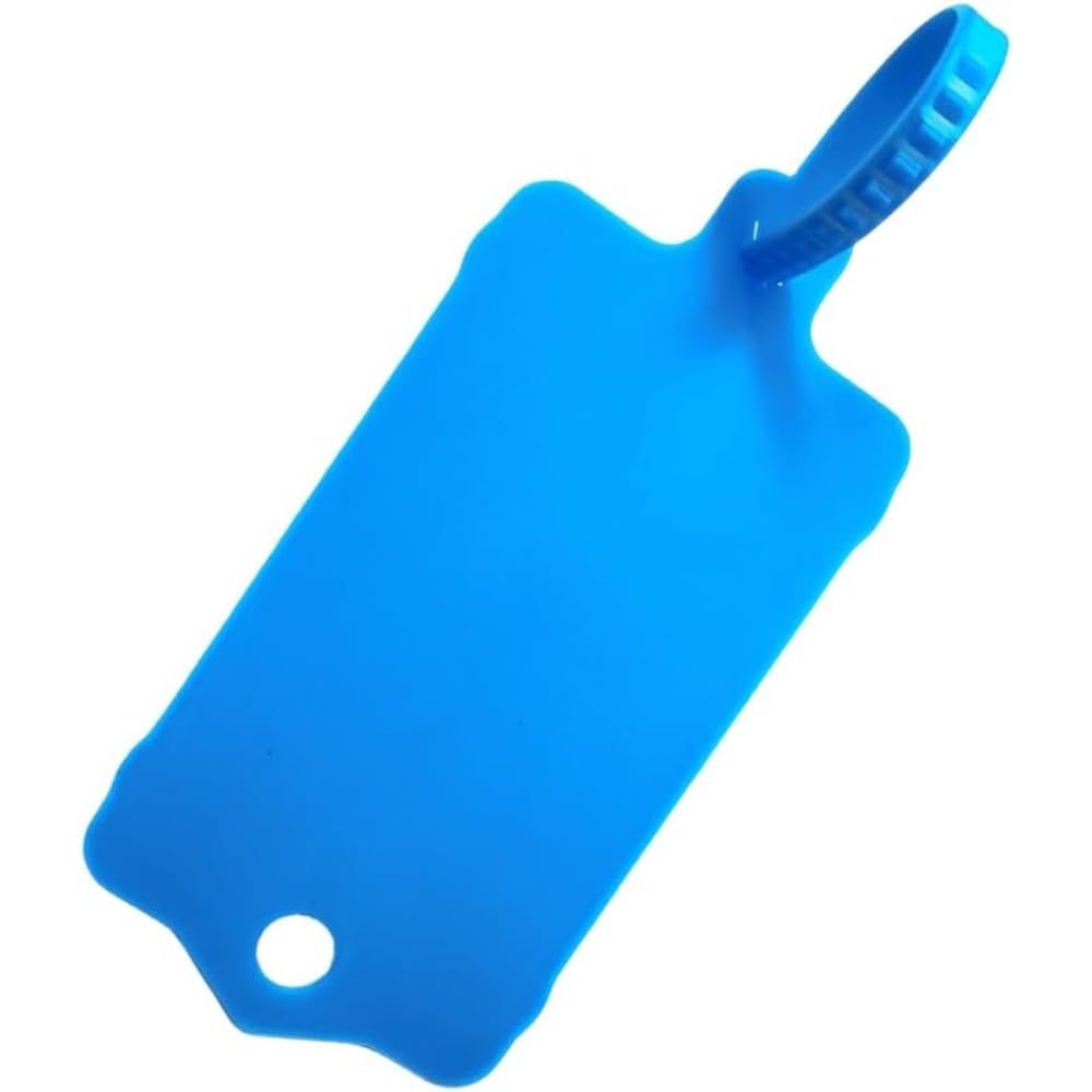 Lot de 50/100 étiquettes réutilisables en plastique étanches pour attacher les câbles, les chaussures, les vêtements (100 pièces, bleu)