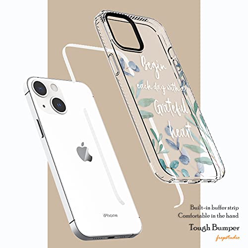 Cute Case Compatible for iPhone 15 Bible Verses for Girls Women Christian Inspirational Quotes Green Leaves Inspirational Simple Soft Protective Case Compatible with iPhone 15