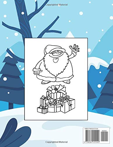 Christmas Coloring Book For Kids: Funny Snowman Theme Cover - 50 Christmas Coloring Pages – Cute Christmas Things Coloring Pages For Children image 3