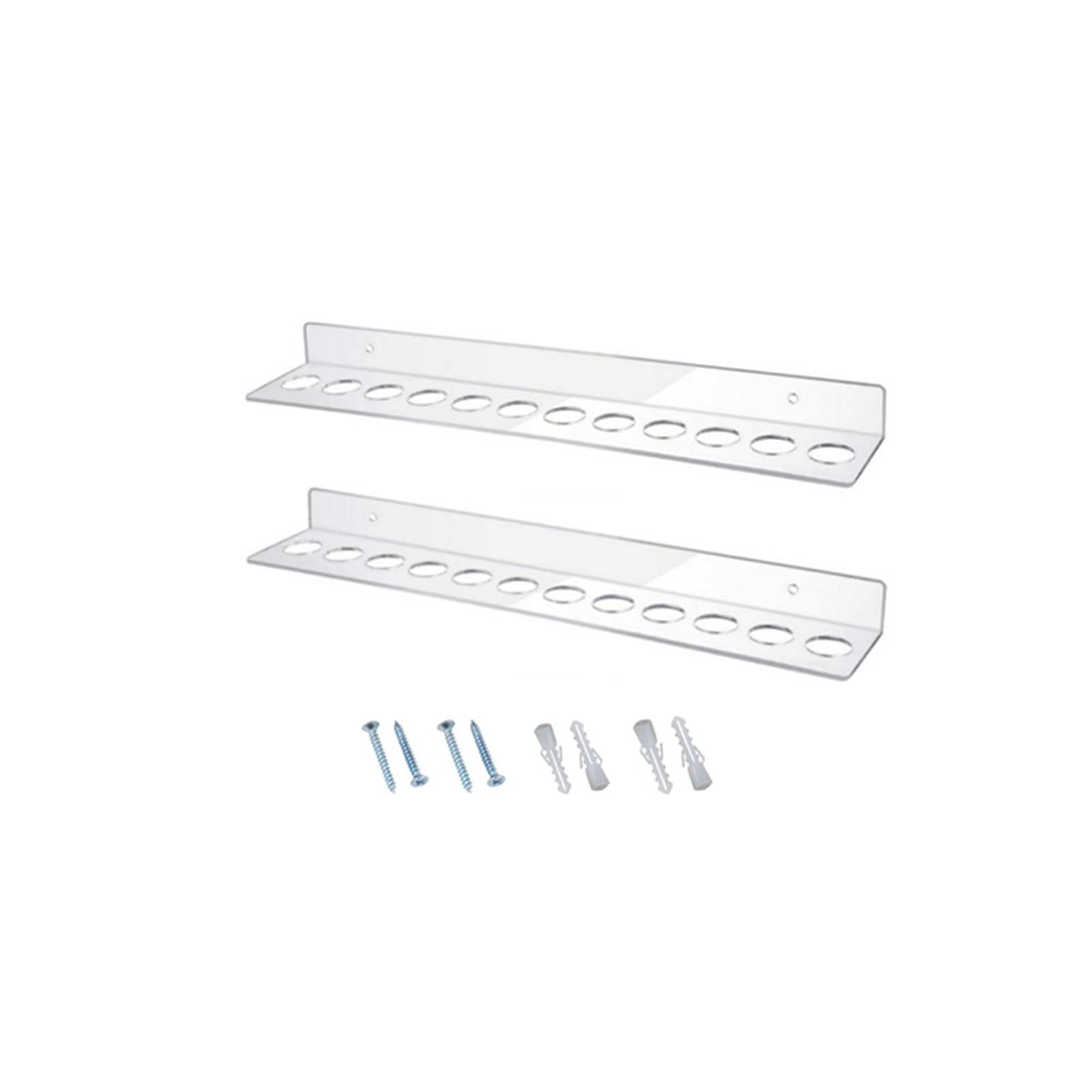 Clear Wall Hanging Scissors Storage 12 Slots Acrylic Craft Organizer Tool Rack for Home Workshop Everyday Use Acrylic Wall Shelf