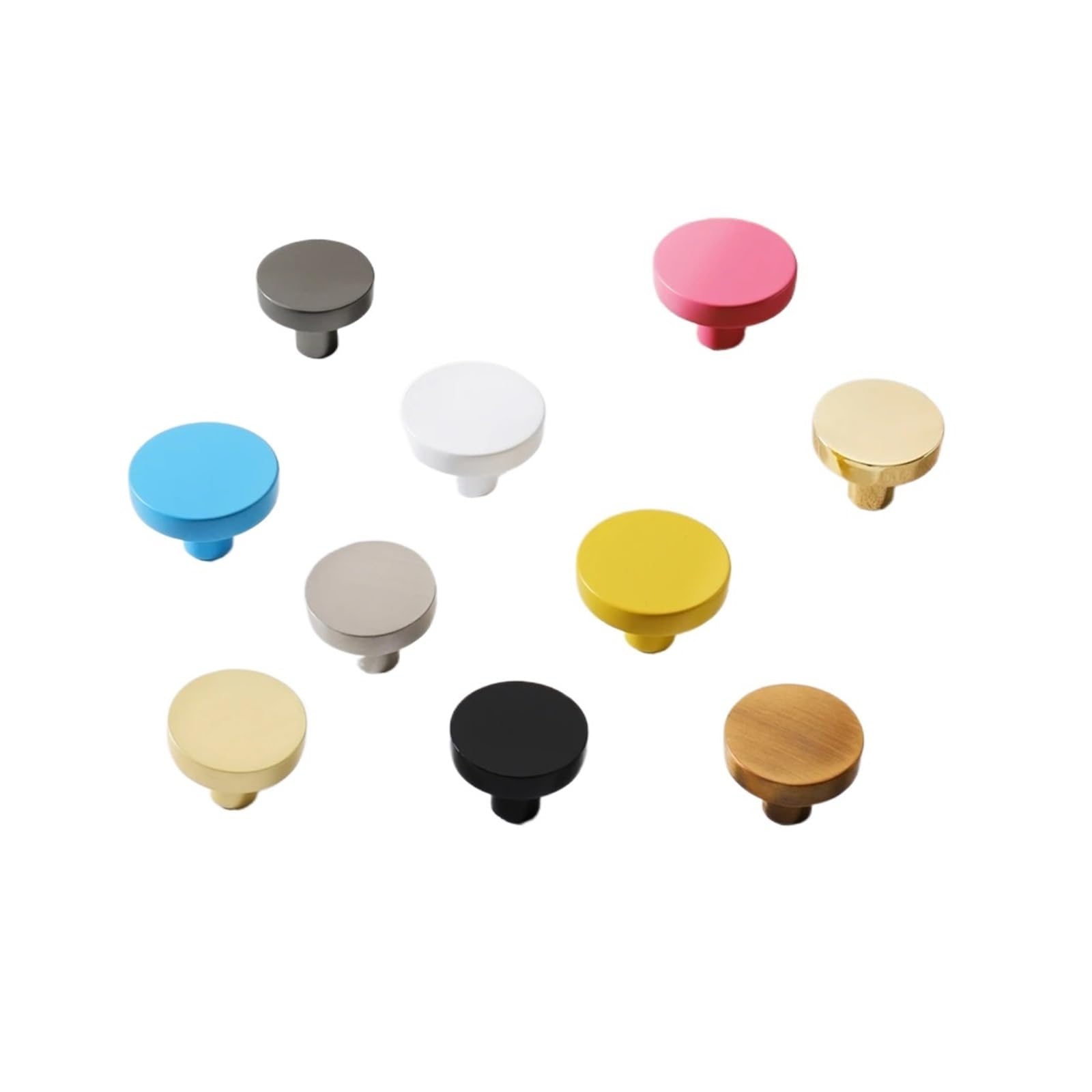 Xavren Brushed Copper 30Mm Round Cabinet Knobs 10Pcs Colorful Zinc Alloy Cabinet Knobs 30Mm
