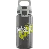 SIGG - Trinkflasche Kinder - Viva One Football Tag - Für Kohlensäurehaltige Getränke Geeignet - Auslaufsicher - Spülmaschinenfest - BPA-frei - Sport - Grau - 0,5L
