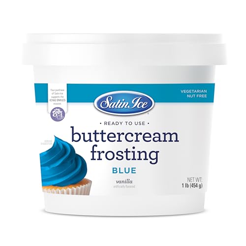 Satin Ice Blue Buttercream Frosting - 1lb - Pail