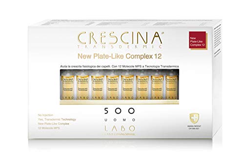 Crescina Transdermic 500 Homme anti-chute et repousse traitement cheveux Labo 40 ampoules