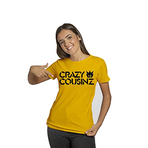Image of Feel Good Crazy Cousins Family Matching Cotton Multi Colored Printed T-Shirt