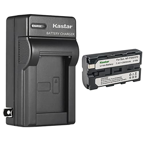 Kastar 1-Pack Battery and AC Wall Charger Replacement for Sony NP-F330 NP-F550 NP-F750 NP-F960 Battery Sony BC-VM10 BC-VM50 BC-V615 Charger GVM LED480 LED520 LED672 LED896 Other LED Video Lights