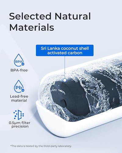 Waterdrop MSWF Refrigerator Water Filter, Replacement for GE® MSWF, 101820A, 101821B, RWF1500A, NSF 42&372 Certified, Pack of 3