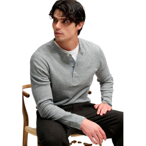 T shirt manches longues Superdry Slub Waffle Grandad - vue 6