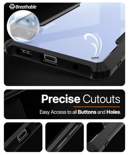 Image of WOW IMAGINE Shock Proof Clear Back Case Mobile Cover for Realme C83 5G | Realme Narzo 100 Lite 5G | Realme P4 Lite 5G (Hard | Hybrid PC + TPU | Full Armour Device & Camera Protection | Black)
