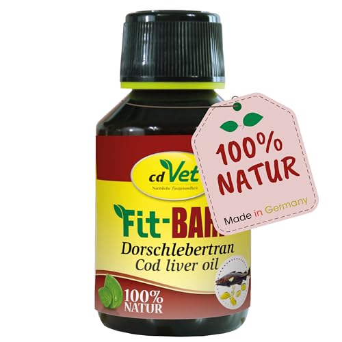 Fit-BARF Dorschlebertran für Hunde & Katzen - Omega-3 und Vitamin D Versorgung - 100ml