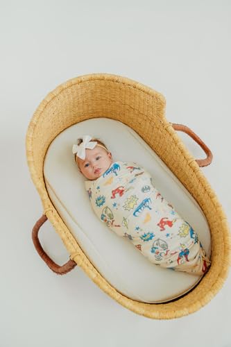 Image of Copper Pearl Swaddle Blankets for Newborns | Soft Stretchy Receiving Blankets for Boys and Girls | Large 46 x 46 Inch Baby Blankets | Lightweight and Breathable Swaddles | Justice League