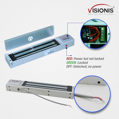Serrure électromagnétique Visionis VS-VISML600LED pour sécuriser les bureaux et espaces intérieurs