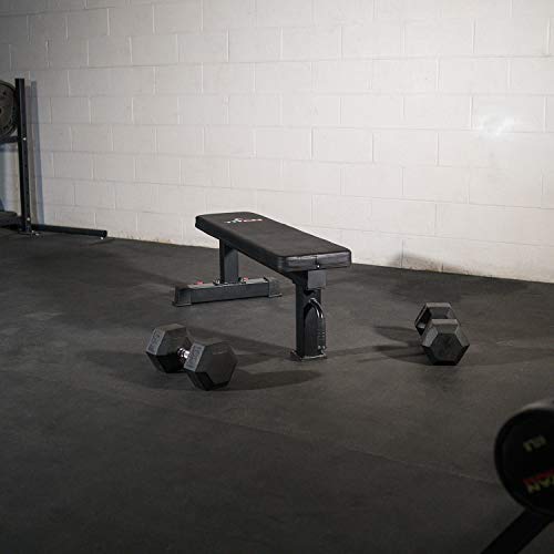 Titan Fitness Tri-Pod Competition Flat Workout Bench, Rated 1,000 lb Weight Training Utility Bench