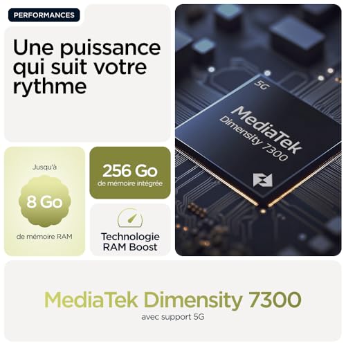 Moto g 86 8, 256 Go, Smartphone debloqué, écran 6,67", Appareil Photo 50 MP, Batterie 5200 mAh, Golden Cypress (Vert), Coque de Protection et câble USB C Inclus