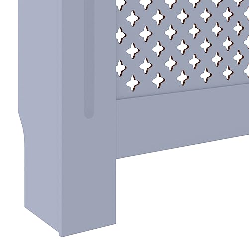 Vidaxl Copertura Per Radiatore Grigia In Mdf 205 Cm - 7