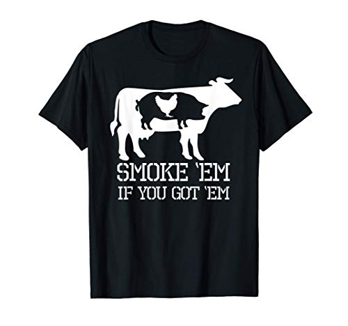 Funny BBQ Graphic Design Smoking Father Grill Smoke Dad Gift Camiseta