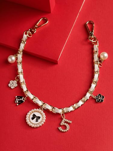 Pendentif chiffre et détail fleur de haute qualité pour sac - 7